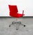 Mid Century Modern Office Chair Red Swivel Work Armchair Arne Jacobsen Suede MCM For Sale - Image 4 of 12