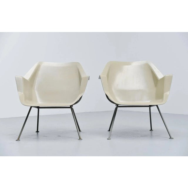 Set of Polyester Chairs Model 416 attributed to Wim Rietveld for Gispen, 1957 For Sale - Image 6 of 13