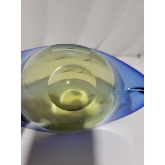 Vintage Archimede Seguso Attributed Art Glass Clamshell For Sale - Image 9 of 12