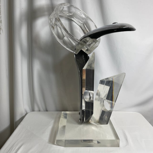 Mid 20th Century Rona Culter Lucite & Chrome Sculpture For Sale In Miami - Image 6 of 12
