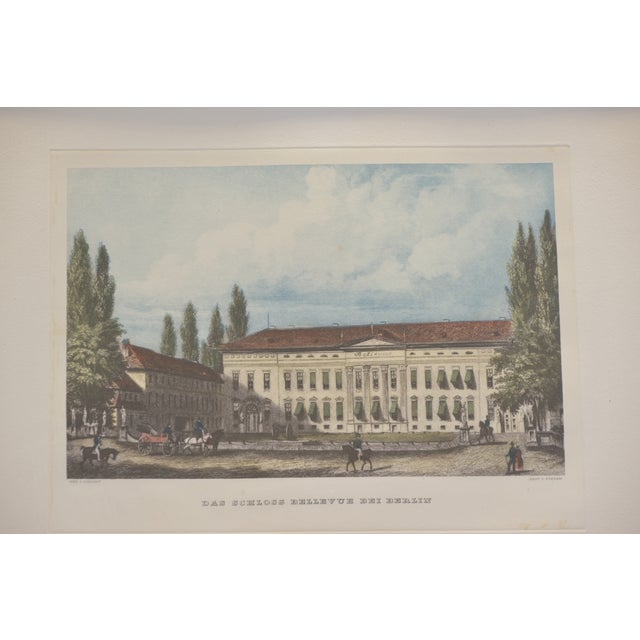 Classic Berlin view, framed in an old style behind glass