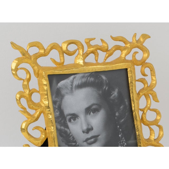 Edouard Rambaud Paris Ornate Gilt Metal Picture Frame, circa 1990 For Sale - Image 9 of 9