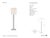 AERIN by Visual Comfort Signature Shae 65" Sculpted Floor Lamp in Aged Iron with Linen Scallop Shade Designer: AERIN...