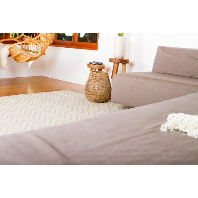 Linen Exquisite Rugs Sutton Hand loom Wool Linen Rug-8'x10' For Sale - Image 8 of 11