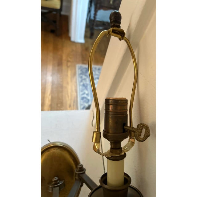 1960s 60’s Brass Swing Arm Wall Light For Sale - Image 5 of 6