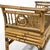 Bamboo and Cane Bench with Cushion For Sale - Image 10 of 11