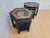 Mid 20th Century Vintage Chinoiserie Ebony and Burled-Wood Hexagon Side Tables - Pair For Sale - Image 5 of 7