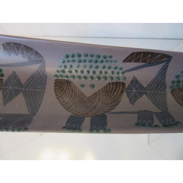 Mid 20th Century Harris G. Strong Pottery Fish Tray Serving Dish For Sale - Image 5 of 13