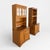 1990s Pair of Cottage Style Oak Hutch Cabinets With Glass Doors For Sale In Los Angeles - Image 6 of 18