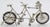 Vintage Italian Handmade Genuine Silver & Rubber Wheels Large Tandem Bicycle Miniature Figurine Made in Arezzo Tuscany For Sale - Image 4 of 10