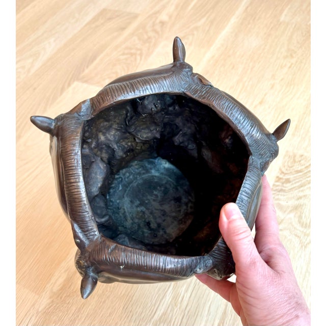 Substantial European Cast Bronze Five Horses Vase / Sculpture For Sale - Image 9 of 10