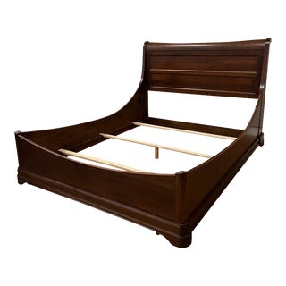 Queen Size Durham Wood Sleigh Bed Frame For Sale