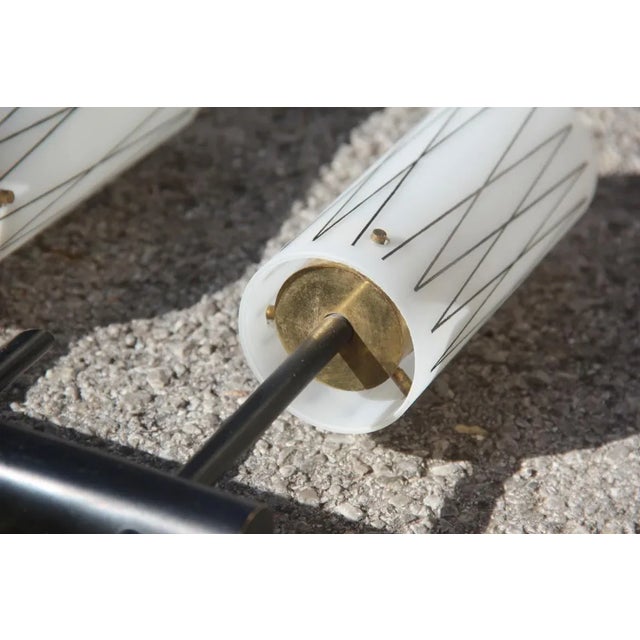 Mid-Century Modern Mid-Century Brass & Glass Diagonal Sconce by Angelo Lelli for Arredoluce For Sale - Image 3 of 16