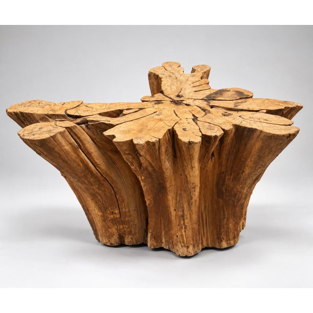 Mid-Century Modern 1960s Cypress Tree Trunk Table Base For Sale - Image 3 of 8