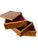 Wood Vintage Mele 3‑Tier Swiveling Jewelry Box • Minimalist Mid Century Modern Organizer • Faux Burled Wood Vanity Storage For Sale - Image 7 of 8