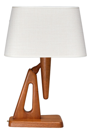 Swedish Modern Sculptural Table Lamp in Teak from Steneby Hemslöjdsförening, 1950s