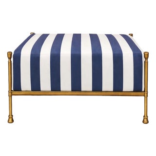 Outdoor Jerome Ottomans in Reed Brass Finish from Michael Taylor, Set of 2 For Sale