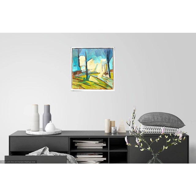 Original oil painting from the Brie region of France. The artist Martha Holden painted in plein air in the countryside and...