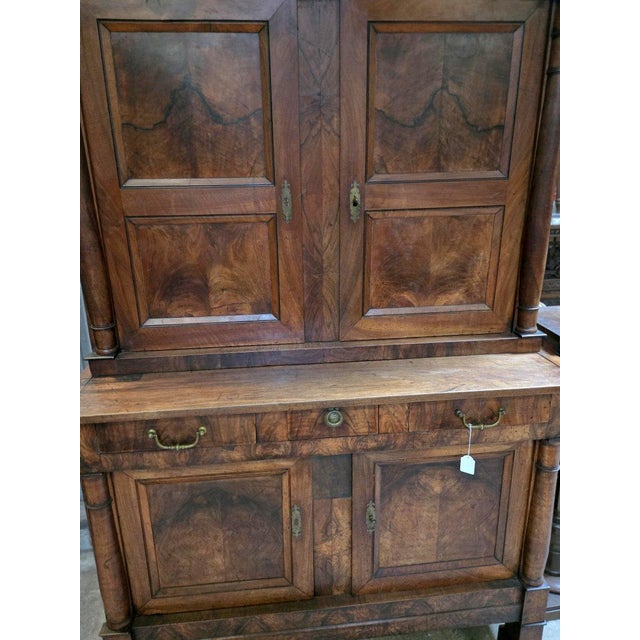 Empire Period Two-Piece Walnut Buffet Empire period two-piece walnut buffet 4 doors + 3 drawers Engaged columns