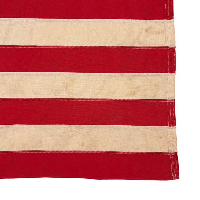 American Vintage Cotton American Flag With 48 Sewn Stars For Sale - Image 3 of 6