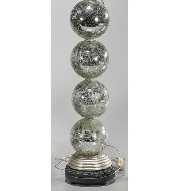 Vintage Mercury Crackle Glass Ball Table Lamp Chairish