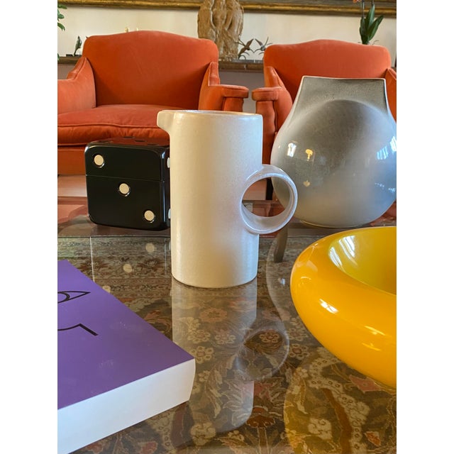 Modern Italian White Ceramic Vase, 1980s For Sale - Image 10 of 18