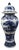 Chinoiserie Blue and White Landscape Porcelain Lidded Ginger Jar For Sale