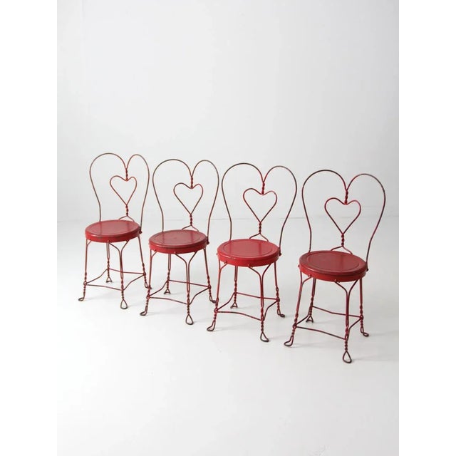 Early 20th Century Antique Ice Cream Parlor Table Set For Sale - Image 5 of 11