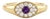 Natural Amethyst Halo Ring | Signet Style Vintage Ring | Statement Cocktail Ring for Her Us 7 For Sale