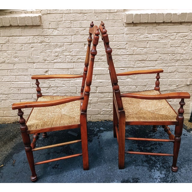 Timeless Elegance: Pair of Vintage Queen Anne Style Mahogany Armchairs For Sale - Image 11 of 12