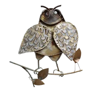 Signed Mid Century Modern Curtis Jere Owl Art for the Wall, 1960s