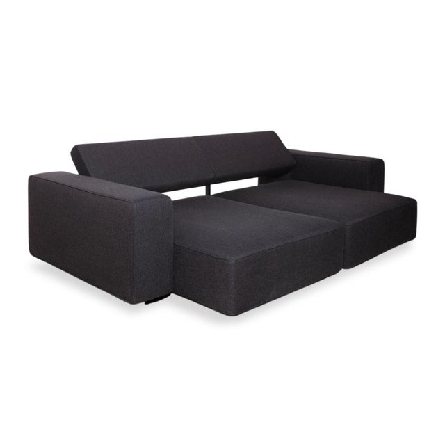 Andy Fabric Three-Seater Grey Anthracite Sofa with Manual Function from B&B Italia / C&B Italia For Sale - Image 4 of 16