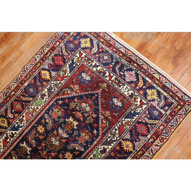 Traditional Traditional Navy 20th Century Persian Runner - 3'4" x 15'4" For Sale - Image 3 of 6