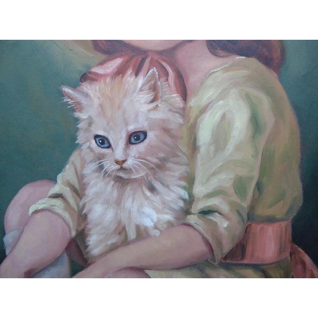 1970s L. Palermo, The Crying Girl, 1971, Oil Painting For Sale - Image 5 of 13