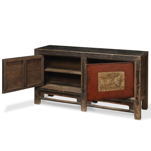 Antique Red and Black Painted Sideboard, 1890s For Sale - Image 4 of 11