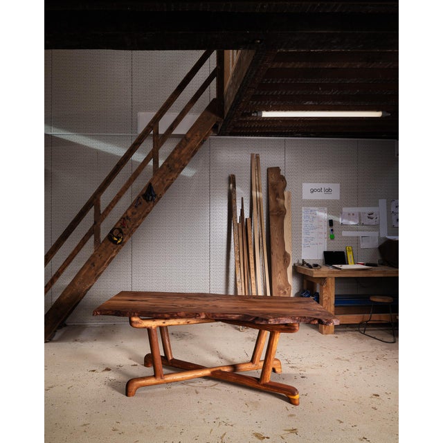 Handmade extendable dining table – natural edge top and sculptural base. this extendable dining table is a true statement...