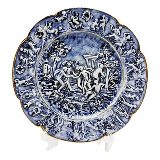Classic Decorative Plate from Capodimonte, 1950s For Sale