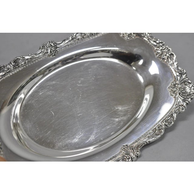 Silver Vintage Victorian Sir Christopher by Wallace Silver Plated Gravy Boat Underplate For Sale - Image 8 of 11