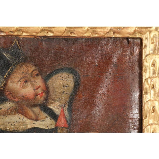 San Augustine, Oil on Canvas, 19th Century For Sale - Image 4 of 17