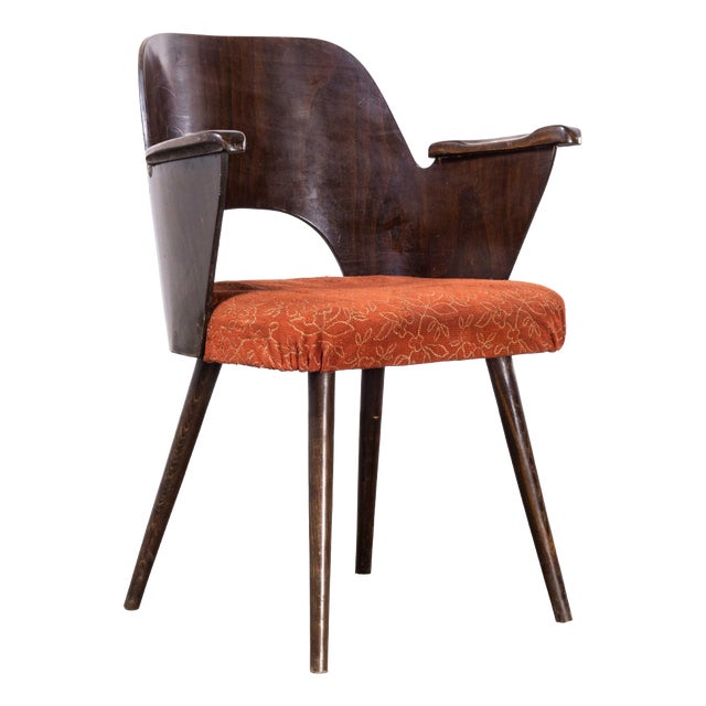 Dark Walnut Model 515 Side Chair by Oswald Haerdt, 1950s For Sale