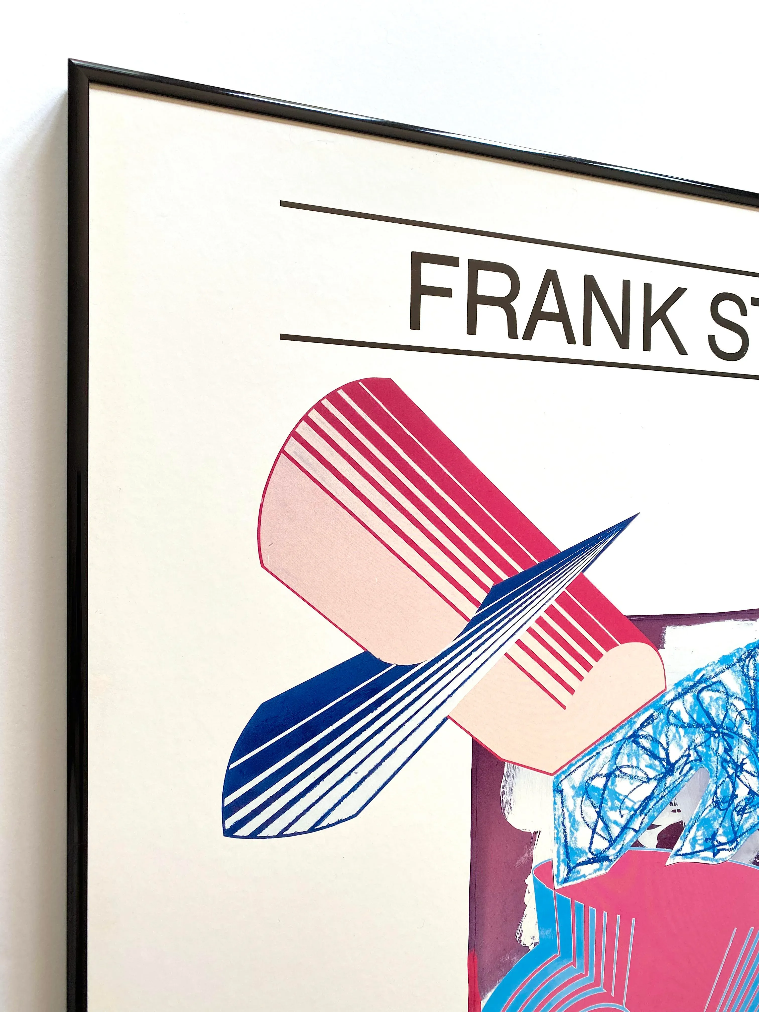 Frank Stella Vintage 1985 Modernist Lithograph Print Framed