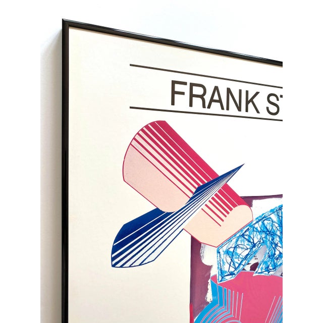 Frank Stella Frank Stella Vintage 1985 Modernist Lithograph Print Framed Exhibition Poster " La Colombra Ladra " 1984 For Sale - Image 4 of 13