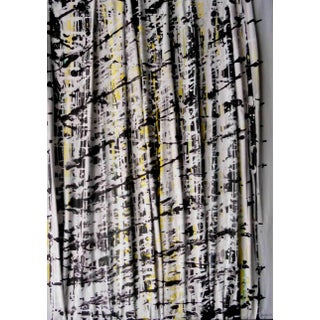 Giuseppe Zumbolo, Black and White with Yellow, Original Acrylic on Canvas, 2021 For Sale