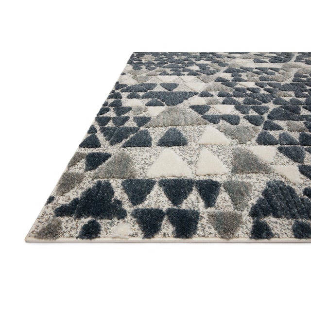 Contemporary Loloi II Hagen Rug, Slate / Denim - 5'-3" x 7'-8" For Sale - Image 3 of 7