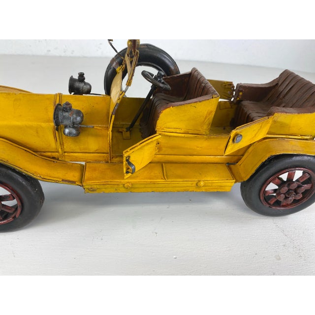 Mid Century Vintage Handmade Antique Automobile Model. For Sale - Image 9 of 10