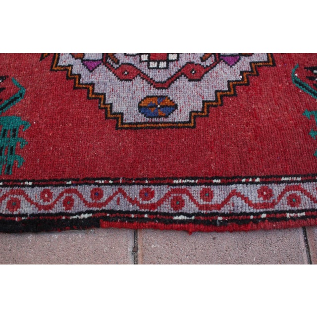 1960s Turkish Vintage Handmade Rug For Sale - Image 9 of 13