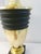 1980s French Atomic Design Black & Gold Lamp For Sale - Image 4 of 7