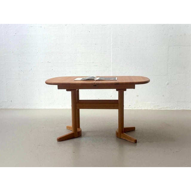 Danish Handcrafted Extendable Dining Table in Alder Wood, 1980s For Sale - Image 13 of 16