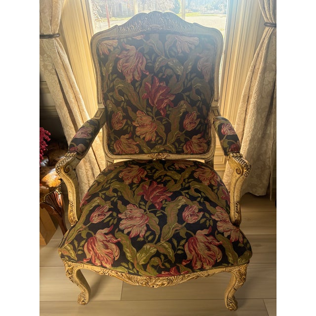 Sherrill French Provincial Chairs With Custom Accent Pillows - Set of 2 For Sale - Image 12 of 12