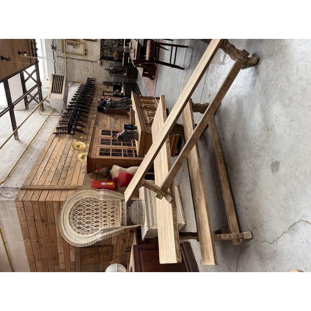 Monastery‑Style Table with Benches, Set of 3 For Sale - Image 12 of 14